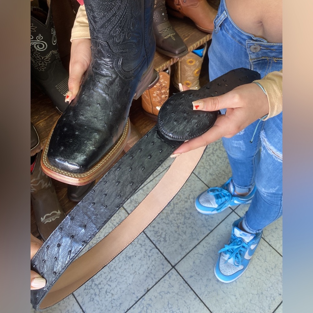 Leather belt